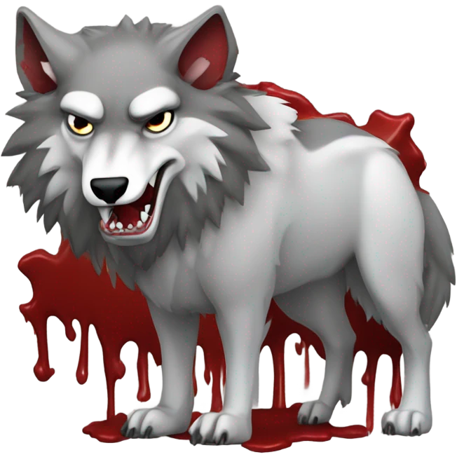 Wolf eating ram emoji