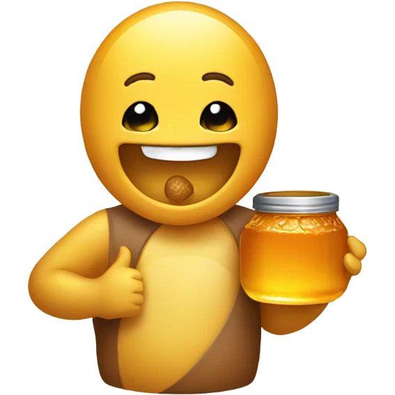 emoji eating honey  emoji