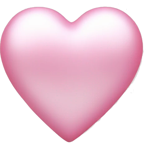 Pink pearl heart emoji