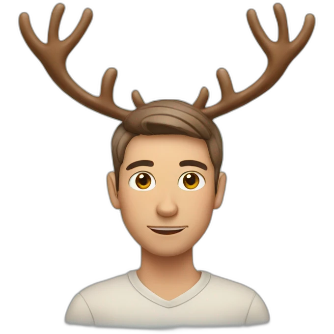 person with reindeer antlers emoji
