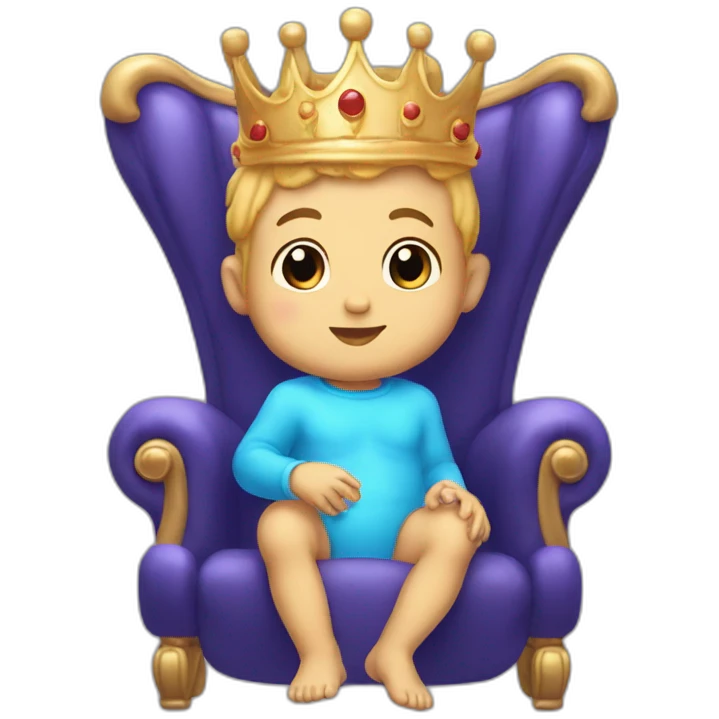 Hd baby bubbles buy now signs peanut butter jellyfish cute sitting on throne with crown emoji