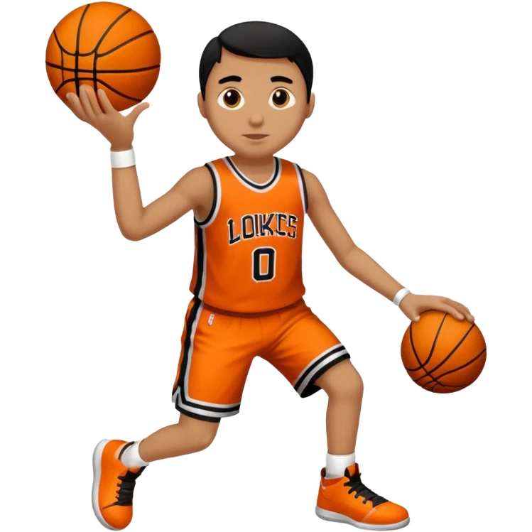 8 numaralı kıvırcık cocuk basketçi siyah saçlı  emoji