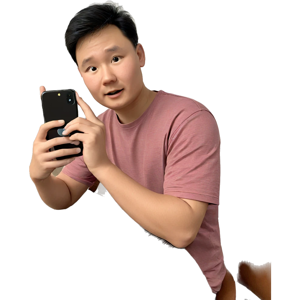 boy with phone indoors emoji
