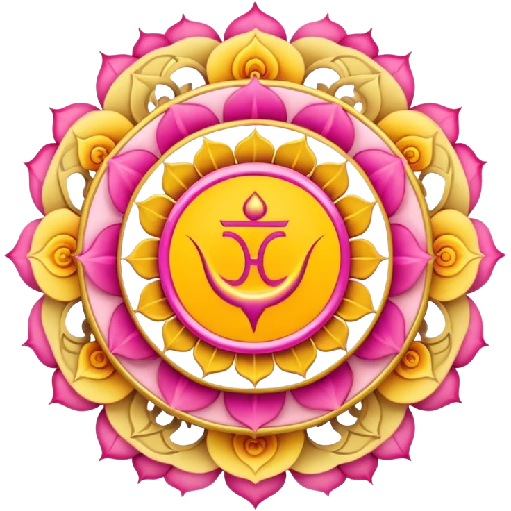 Manipura Chakra yellow pink gold emoji