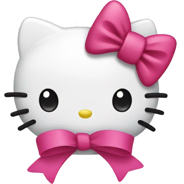 hello kitty with ribbon emoji