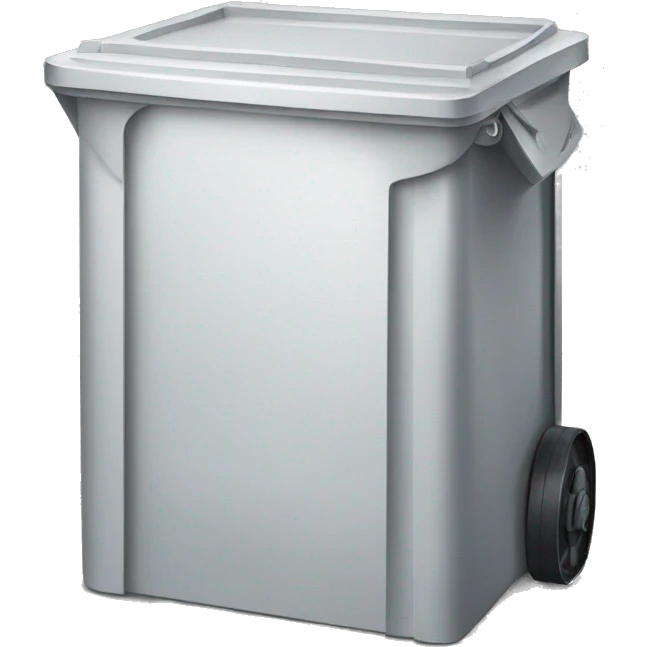 White, metal box garbage bin robot emoji