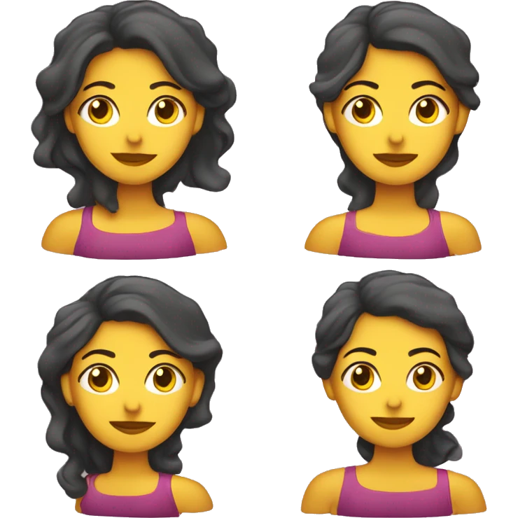 Mujer con fundas plasticas emoji