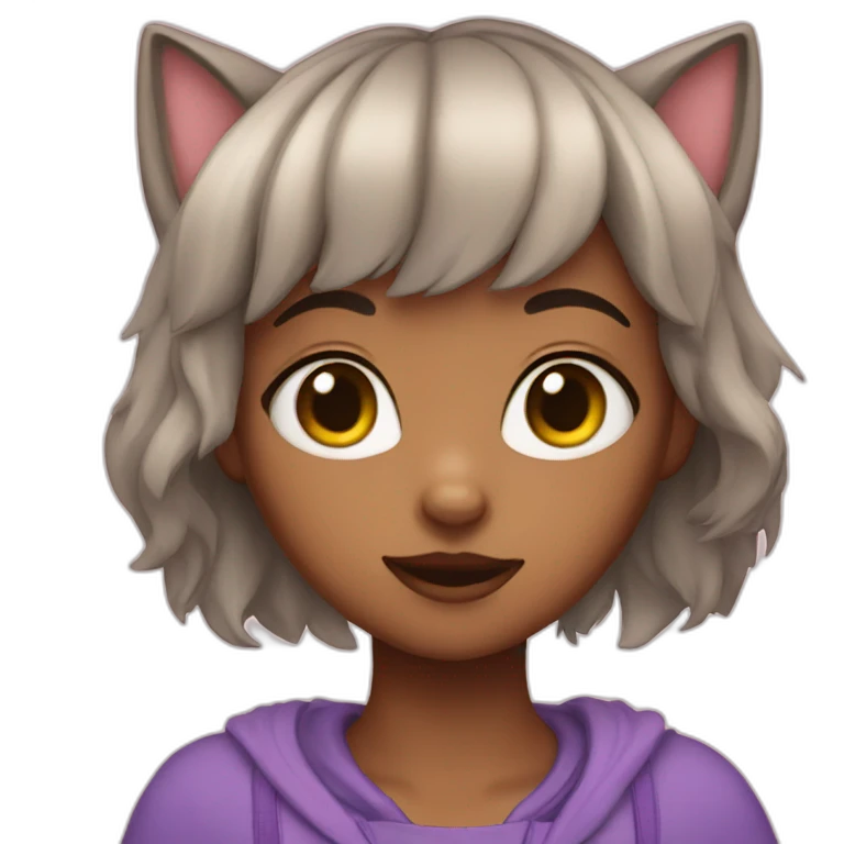 Cat girl emoji