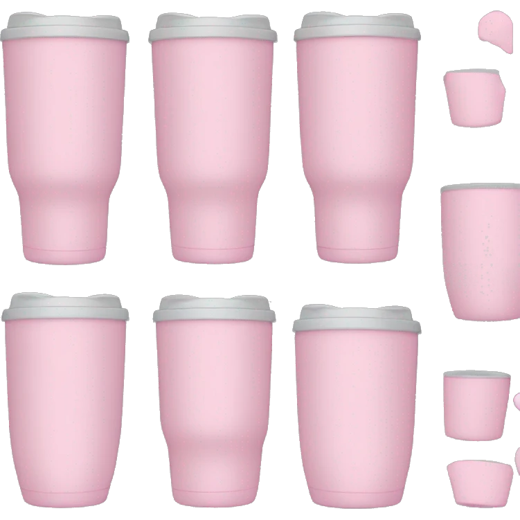 Light pink tumbler without face emoji