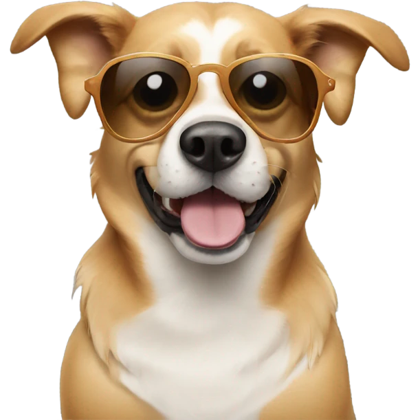 Dog with sunglasses emoji