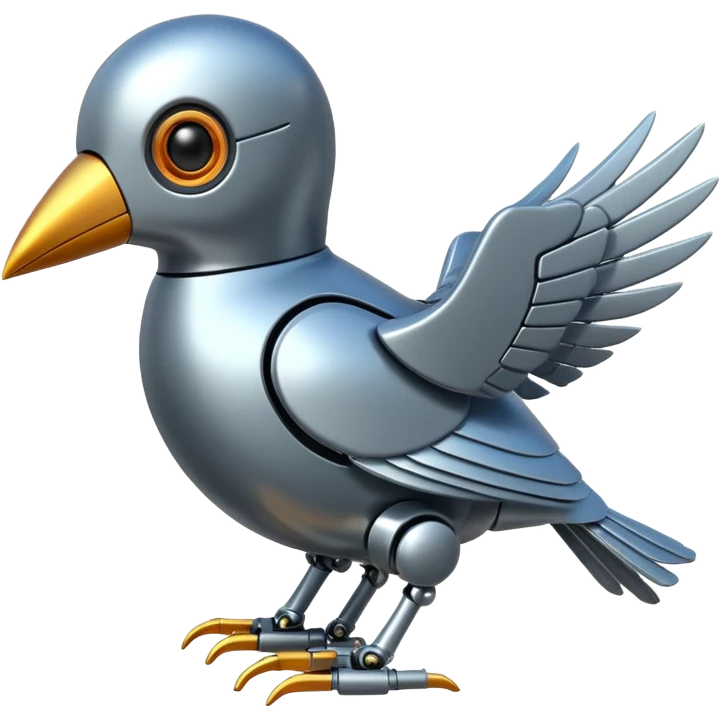 robotic bird emoji