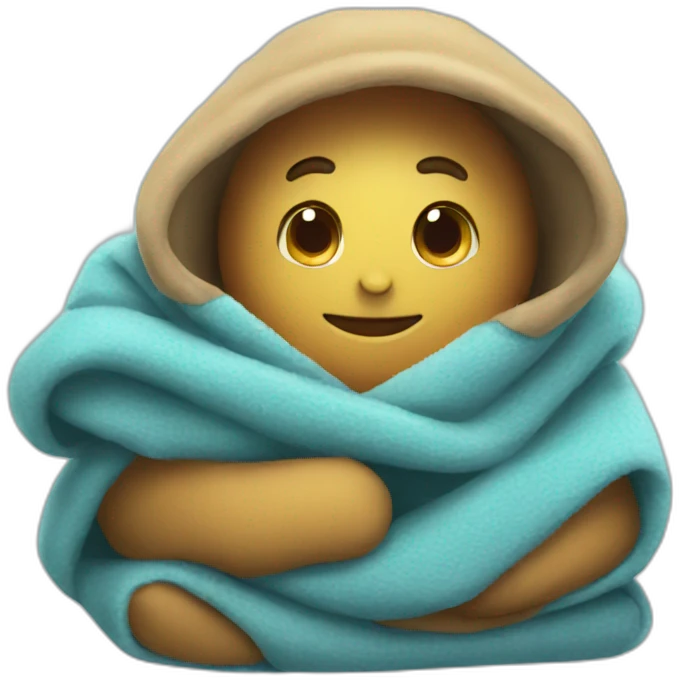 cosy with a blanket emoji
