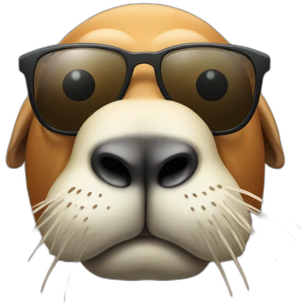 Walrus with sunglasses  emoji