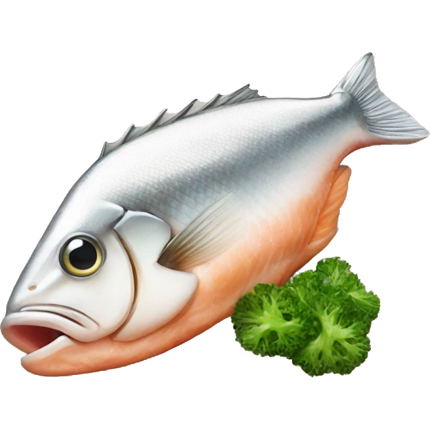 Fish fillet with silver skin steak emoji