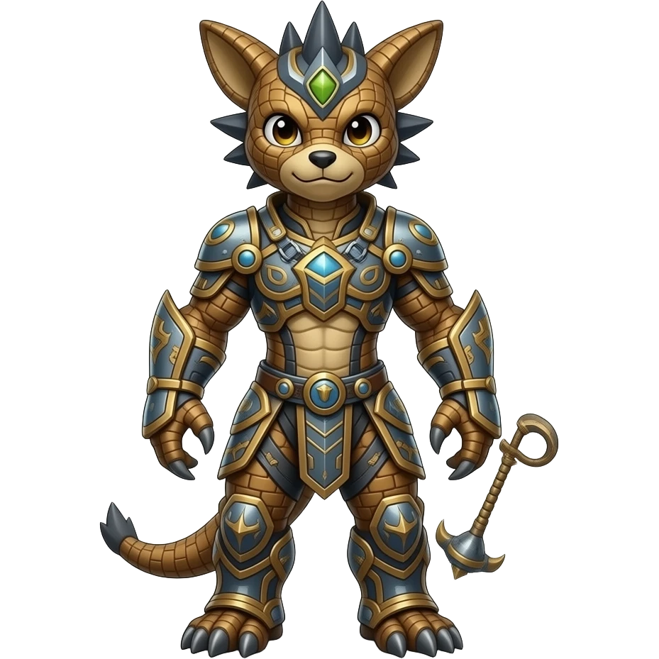 Anthro chibi kawaii Vernid-WickerBeast-Protogen-Primagen-Fakémon Full Body emoji