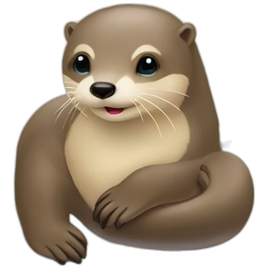 Loutre sur une loutre sur une loutre Noël et sapins  emoji