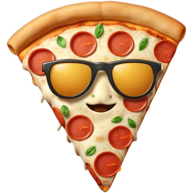 pizza wearing sunglasses emoji