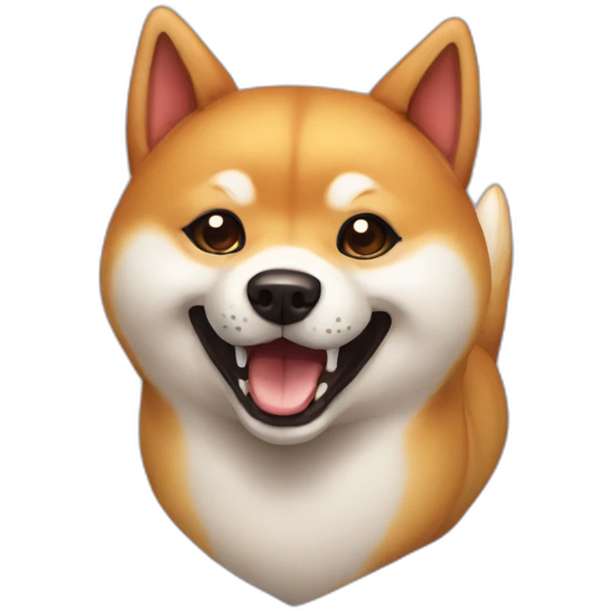 shiba dog with bat emoji