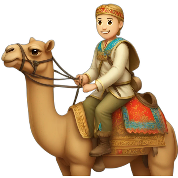 russian on a camel emoji