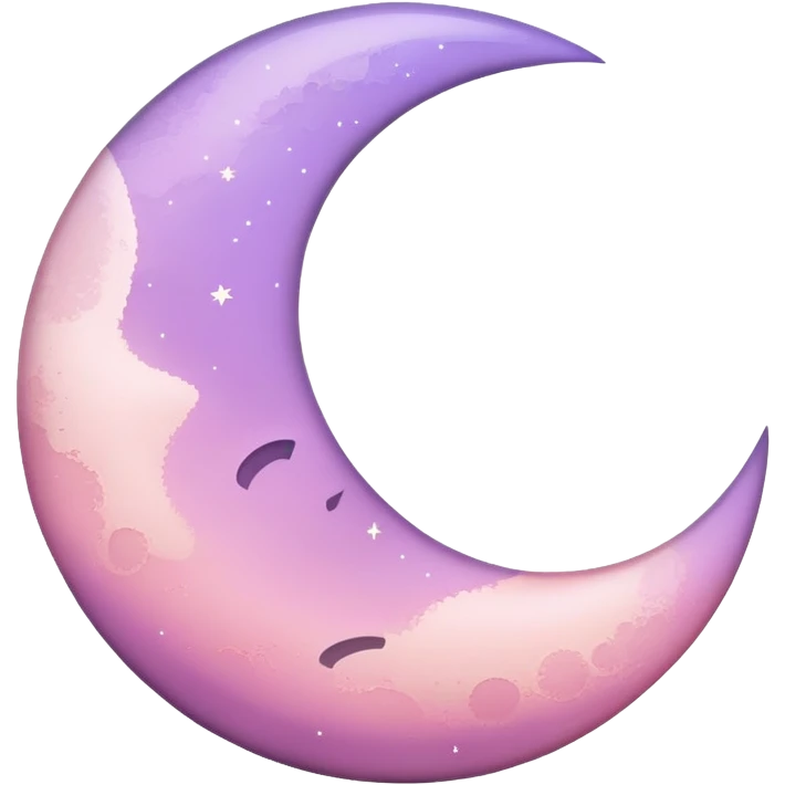 Light purple pink moon sleep emoji
