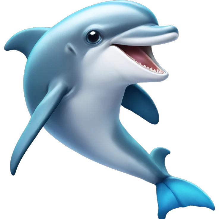 dolphin eating fish emoji