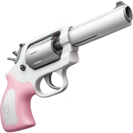 light pink and white gun  emoji
