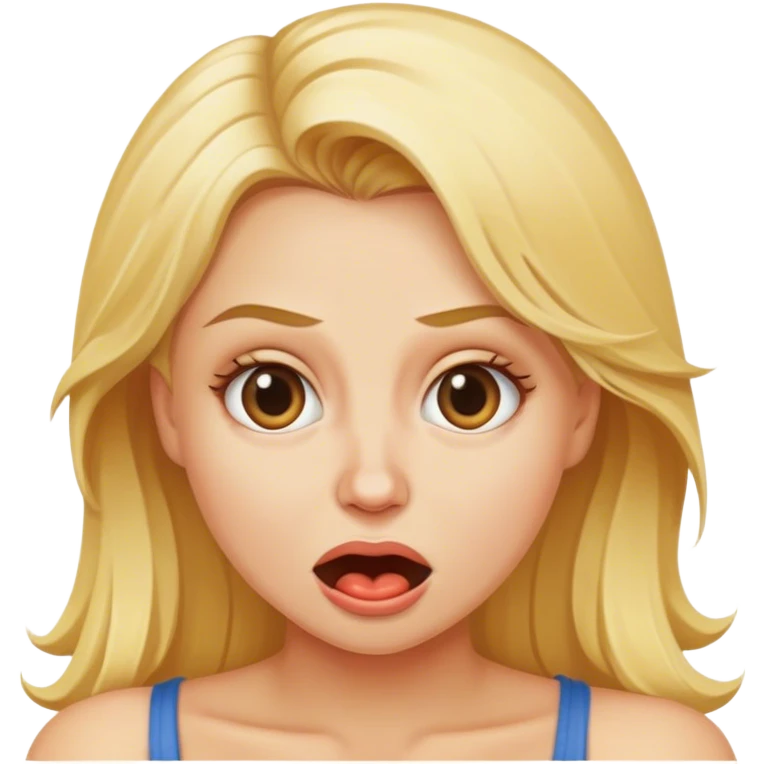 super hungry blonde woman emoji
