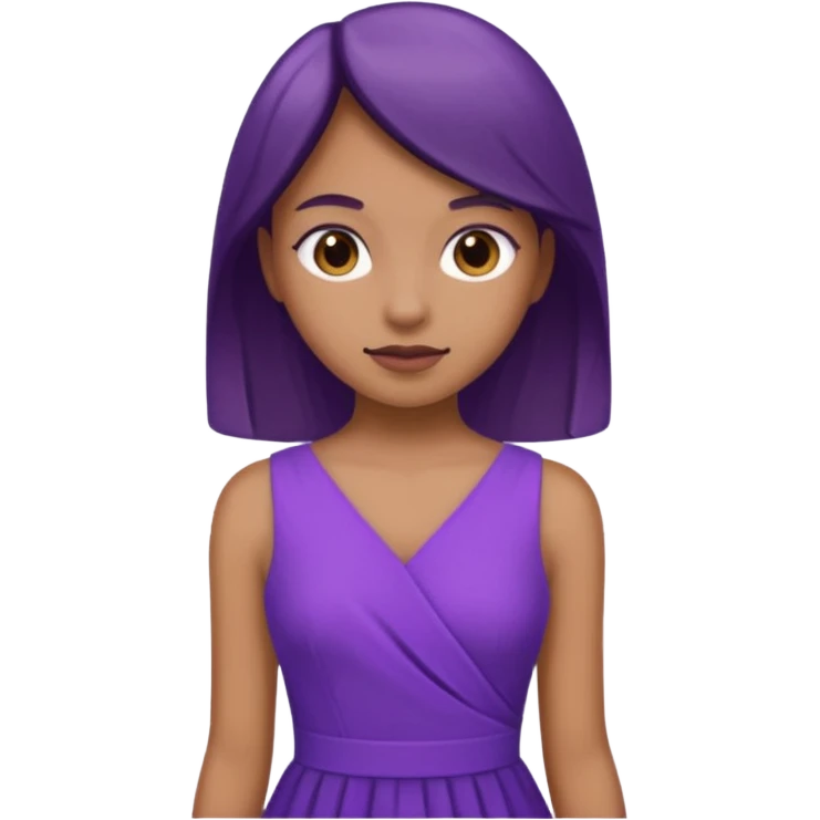 👗🧍‍♀️ merge this emojis the dress should be purple on a girl emoji