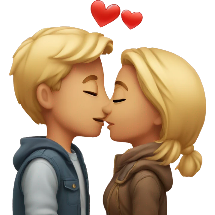 Cute love kiss emoji