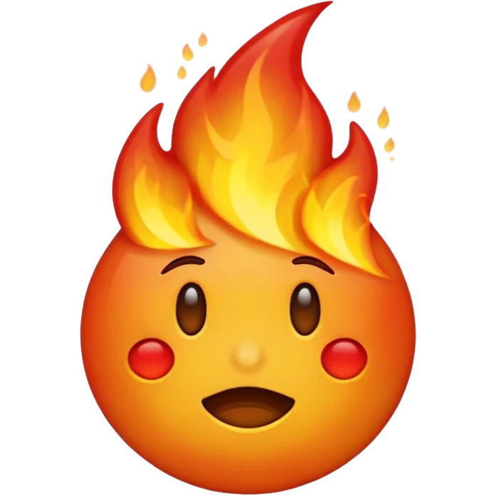 emoji qui pleure des flamme emoji