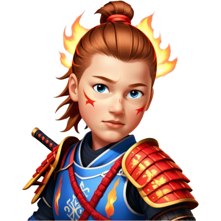 Fire-Wielding Samurai emoji