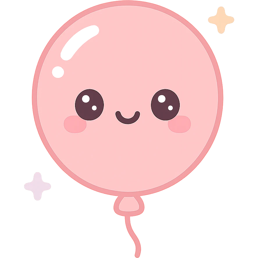 pembe balon emoji