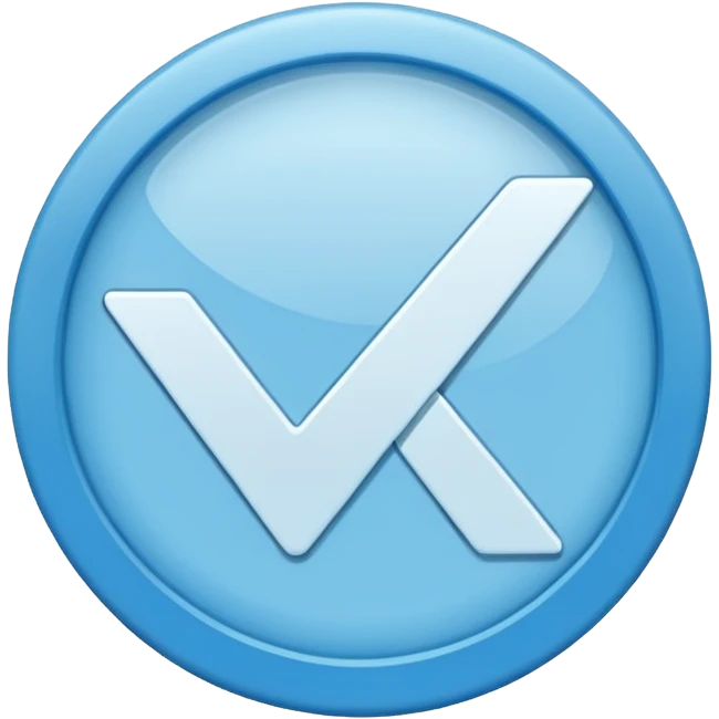 A check mark in a blue circle, like in Telegram. emoji