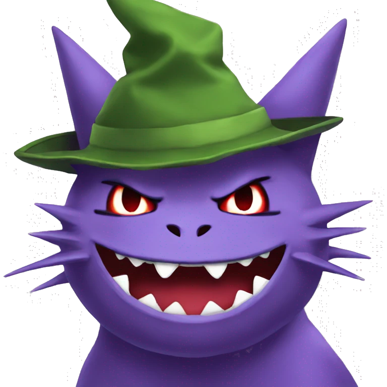 Gengar with hat gren emoji