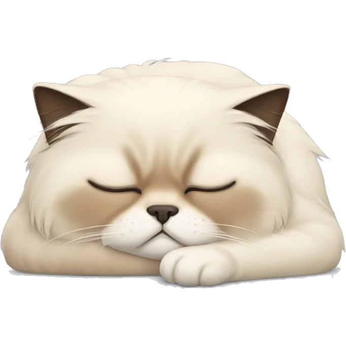 Sleeping himalayan cat emoji