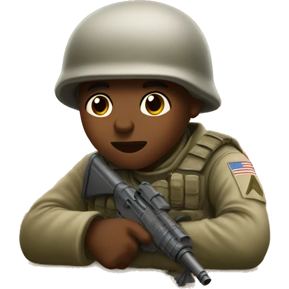 soldier taking cover emoji