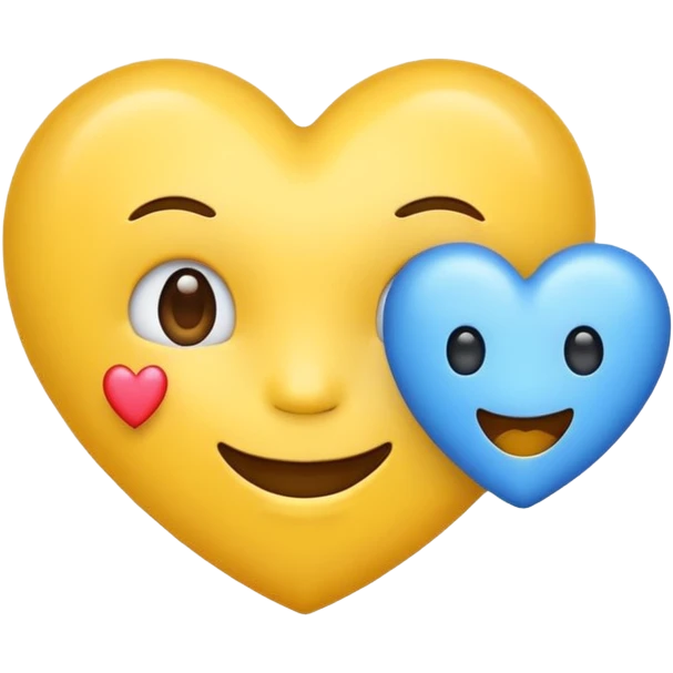 Kidding emoji with blue heart  emoji