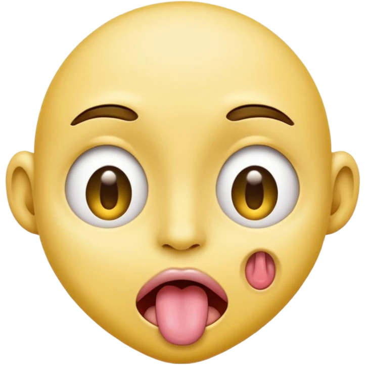 like this one “😜” but with open eyes and the tongue shaking left and right effortlessly  emoji