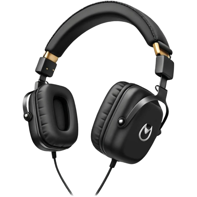 Icon of headphones with square ear pads in the Marshall style. emoji