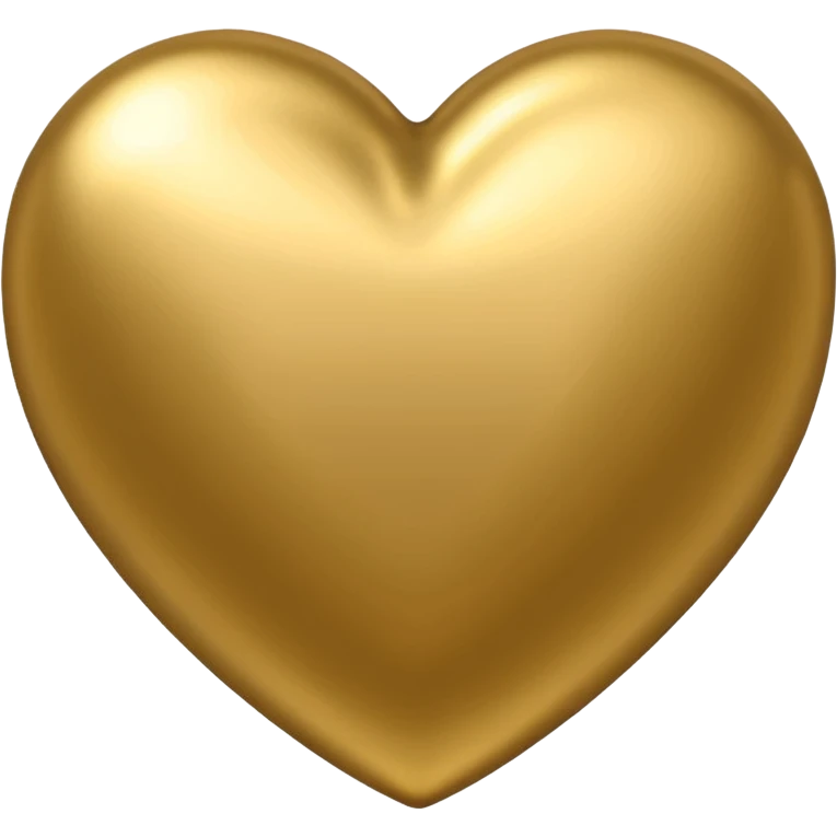 coração dourado estilo dos corações do iphone emoji
