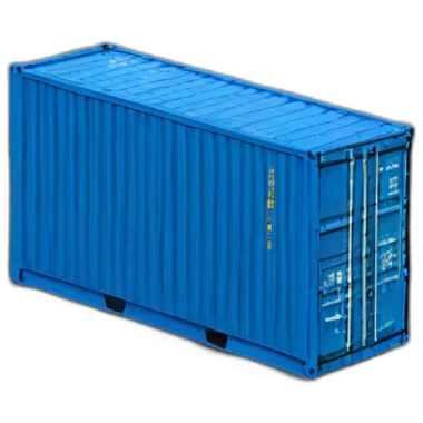 blue container on the train emoji