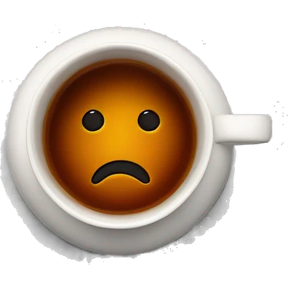 mug with black tea, top view emoji