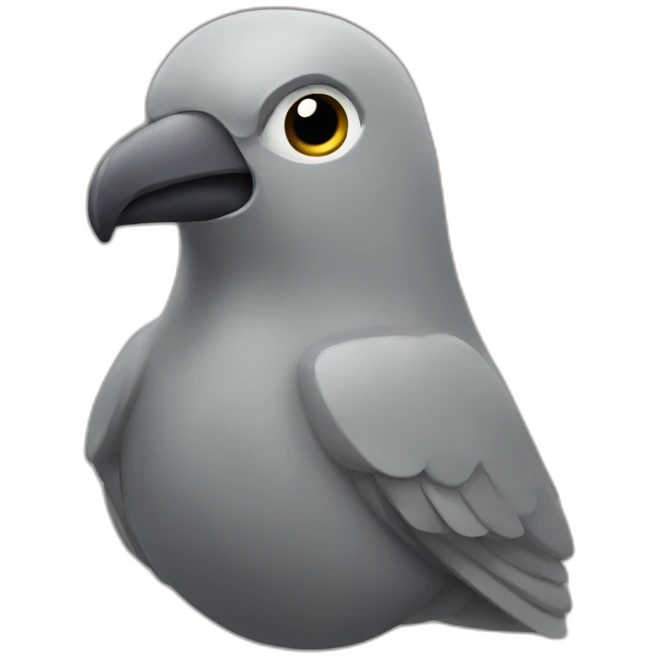 a stone bird emoji