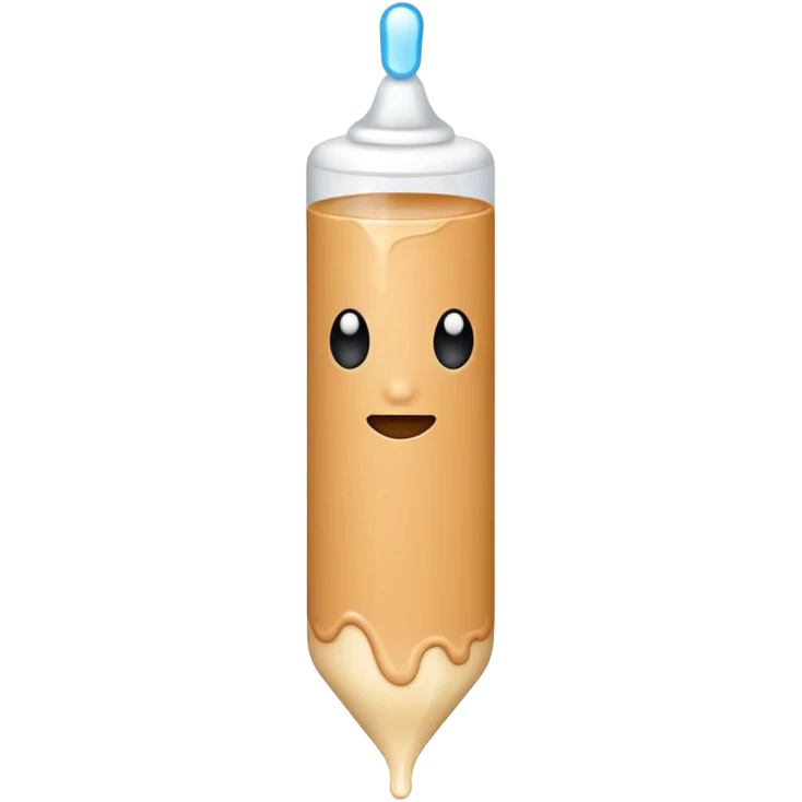 Veiny stick skin color with white liquid emoji