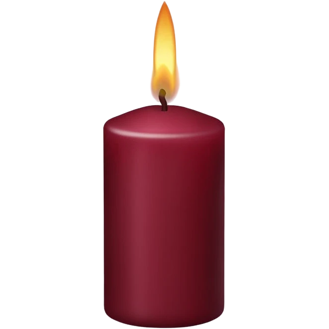 Maroon candle emoji