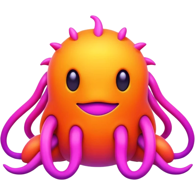  lush warm-colored colorful neon-colored cyber-Fakémon-Digimon-creature emoji