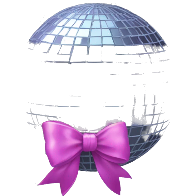 Disco ball with bows emoji