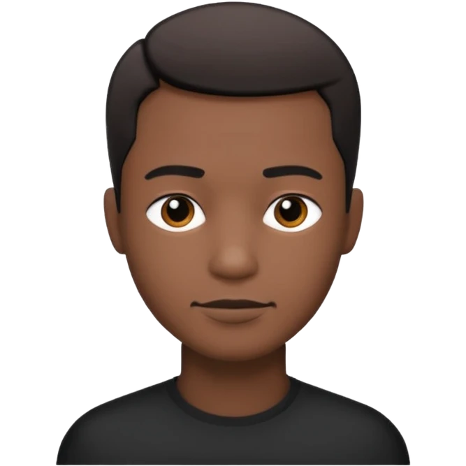 Male black white photo style head emoji