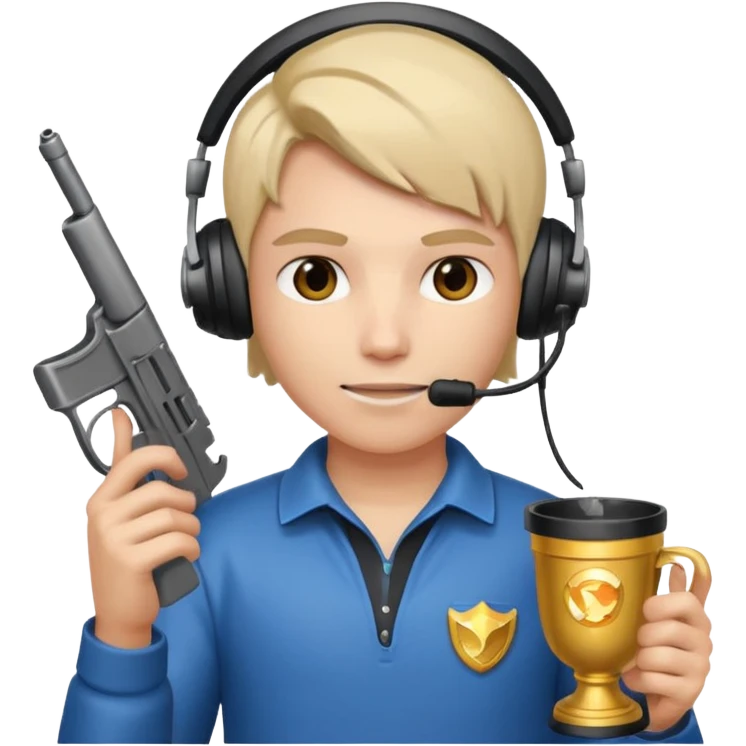 MVP + Gaming + Gamer + Tournament Cup  + Gun  emoji