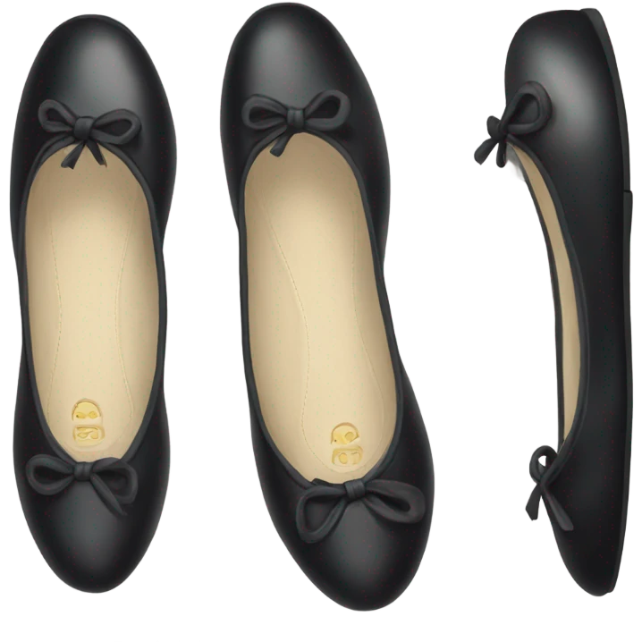 Black Chanel ballet flats emoji
